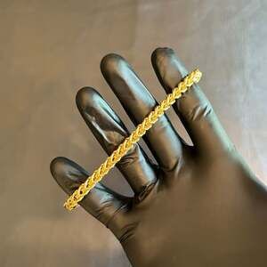 Brand New Gold 6.5mm Franco Bracelet 7 Inch